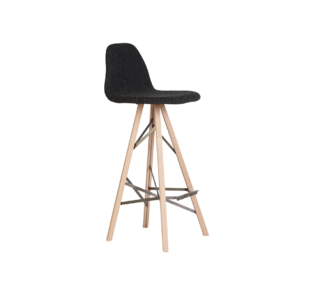 Barchair Piramide high back wood Facet zwart web